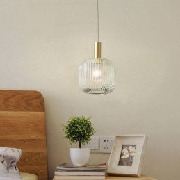 Moderne Pendellampe Med Én Lyskilde I Glass, Pendellampeøy