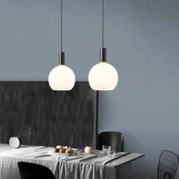 Moderne Enkel Pendellampe I Glass