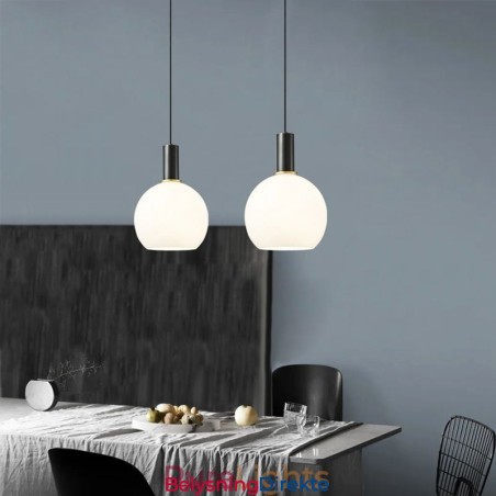 Moderne Enkel Pendellampe I Glass