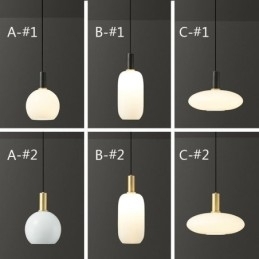 Moderne Enkel Pendellampe I Glass