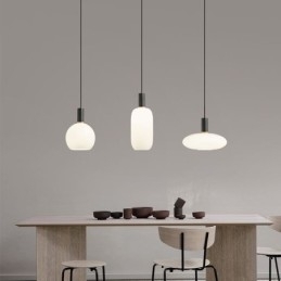 Moderne Enkel Pendellampe I Glass