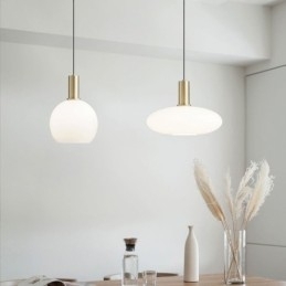 Moderne Enkel Pendellampe I Glass