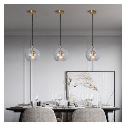 Moderne Glass Pendellampe Med Enkelt Hode