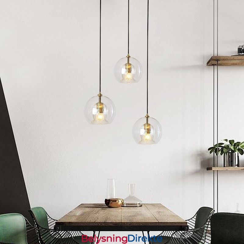 Moderne Glass Pendellampe Med Enkelt Hode