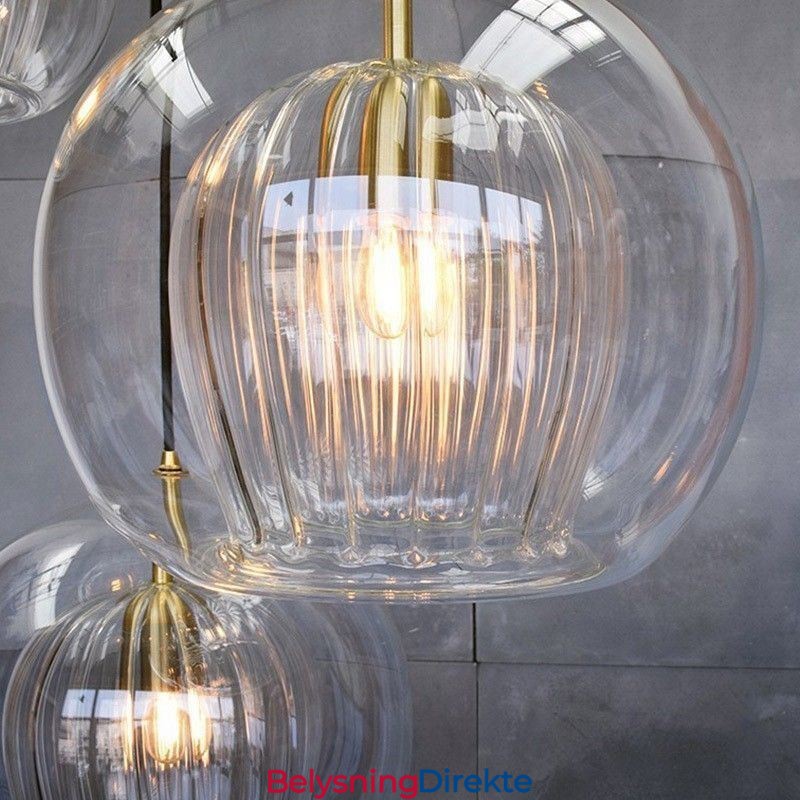 Moderne Glass Pendellampe Med Enkelt Hode