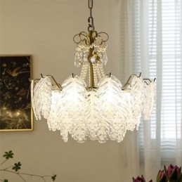 Elegant Glass Pendellampe Bladformet Hengelampe