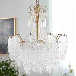 Elegant Glass Pendellampe Bladformet Hengelampe