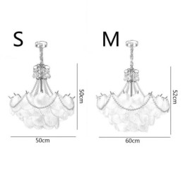 Europeisk Glassanhengslampe Elegant Kamskjellhengelampe