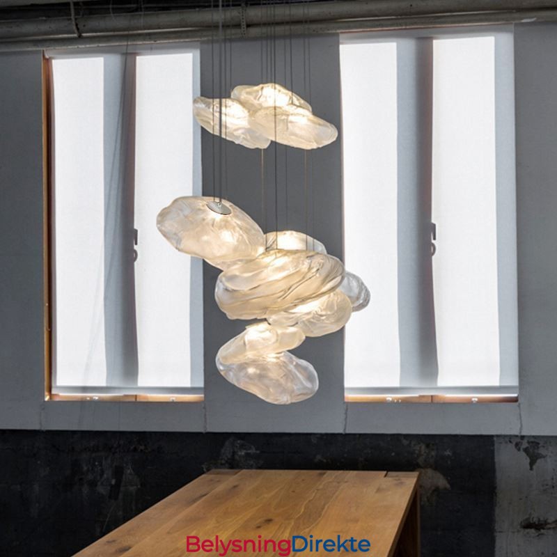 Kreativ Nordisk Pendellampe I Glass, Lysekrone, Kunsthengende Lampe