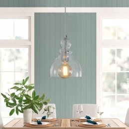 Moderne Jernanhengslampe I Glass, Gourd-Stil