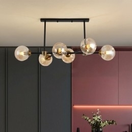Moderne Glasstaklampe Med 6 Lys, Magic Bean-Lampe