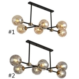 Moderne Glasstaklampe Med 6 Lys, Magic Bean-Lampe
