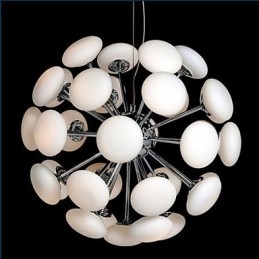 Modernyesteurt-Lampe Enkel, Sirkulær Glasskunst-Pendellampe I Europeisk Stil