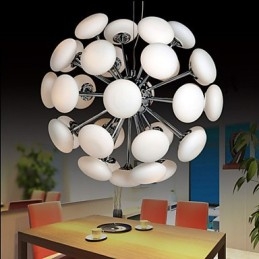 Modernyesteurt-Lampe Enkel, Sirkulær Glasskunst-Pendellampe I Europeisk Stil