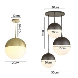 Moderne Glasskule Pendellampe Øylampe Ideer