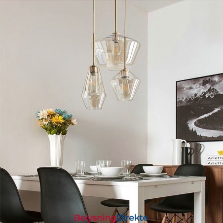 Moderne Enkel Glass Pendellampe