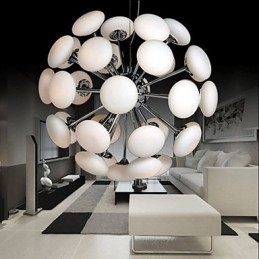 Modernyesteurt-Lampe Enkel, Sirkulær Glasskunst-Pendellampe I Europeisk Stil