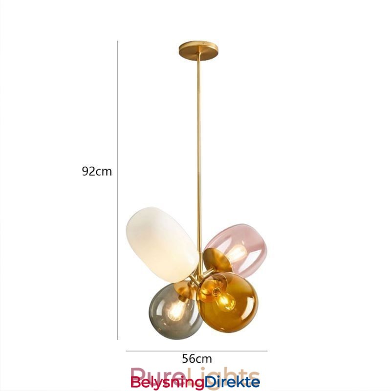 Nordisk Unik Pendellampe Farget Glass Prinsesseballonglampe For Barn