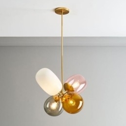 Nordisk Unik Pendellampe Farget Glass Prinsesseballonglampe For Barn