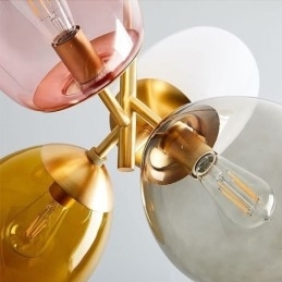 Nordisk Unik Pendellampe Farget Glass Prinsesseballonglampe For Barn