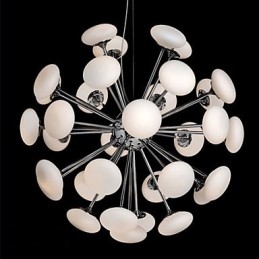 Modernyesteurt-Lampe Enkel, Sirkulær Glasskunst-Pendellampe I Europeisk Stil