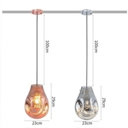 Fargerik Pendellampe Med Såpeboble I Glass Og Taklampe I Øystil