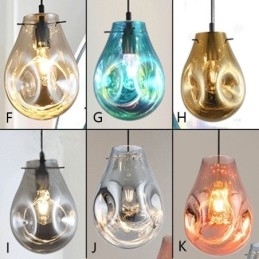 Fargerik Pendellampe Med Såpeboble I Glass Og Taklampe I Øystil