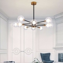 Nordisk Glass Pendellampe Melkehvit Rund Lampe Lysekronebelysning