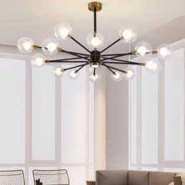 Nordisk Glass Pendellampe Melkehvit Rund Lampe Lysekronebelysning