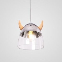 Klassisk Glass Pendellampe Trehornlampe Kreativ Belysning