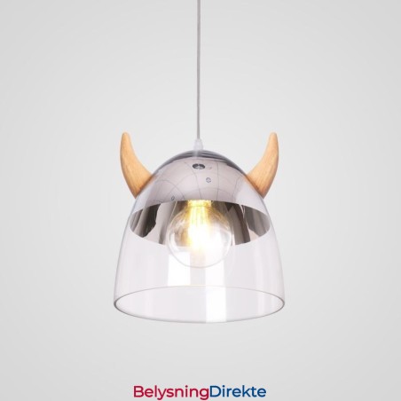 Klassisk Glass Pendellampe Trehornlampe Kreativ Belysning