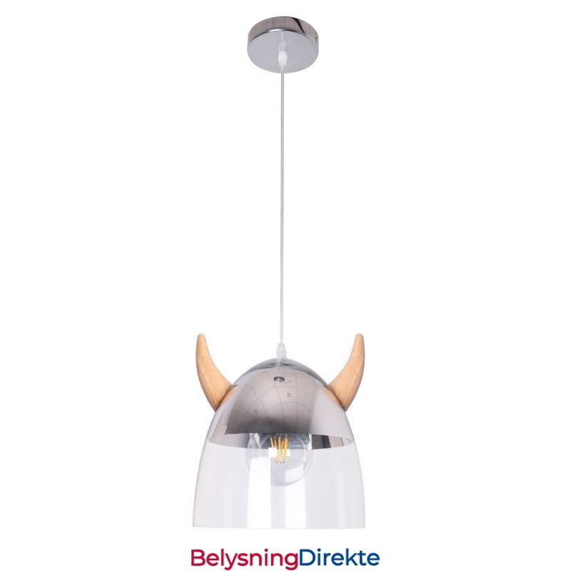 Klassisk Glass Pendellampe Trehornlampe Kreativ Belysning