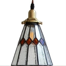 Rustikk Taklampe I Farget Glass
