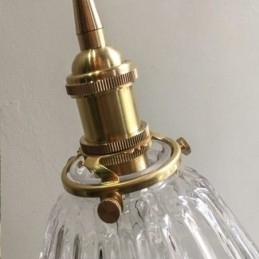 Klar Diamantformet Glasspendellampe