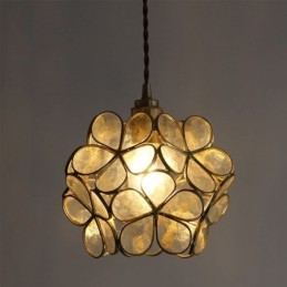 Nordisk Kreativ Pendellampe I Glass, Hjembelysning, Kronbladformet Lampe, Nattbordslampe