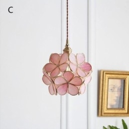Nordisk Kreativ Pendellampe I Glass, Hjembelysning, Kronbladformet Lampe, Nattbordslampe