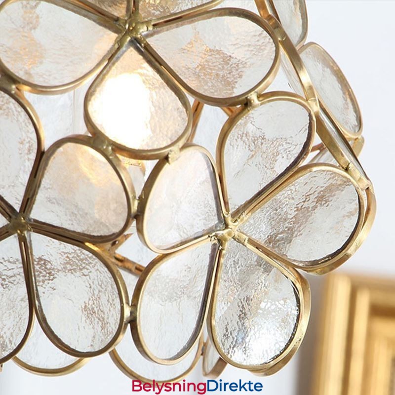 Nordisk Kreativ Pendellampe I Glass, Hjembelysning, Kronbladformet Lampe, Nattbordslampe