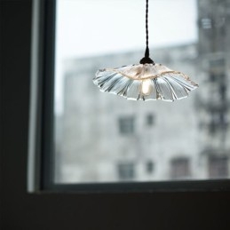 Lotusblad Ribbet Klar Glass Pendellampe Homestay Lampe