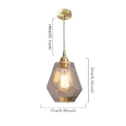 Nordisk Retro Pendellampe Messing Glass Hjembelysning Tårnformet Lampe Lampe