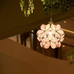 Nordisk Kreativ Pendellampe I Glass, Hjembelysning, Kronbladformet Lampe