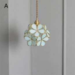 Nordisk Kreativ Pendellampe I Glass, Hjembelysning, Kronbladformet Lampe