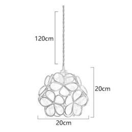Nordisk Kreativ Pendellampe I Glass, Hjembelysning, Kronbladformet Lampe