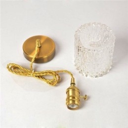 Jelly Jar-Lampe I Ribbet Glass Med Pendellampe