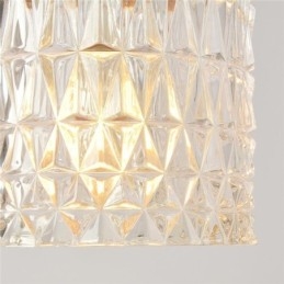 Jelly Jar-Lampe I Ribbet Glass Med Pendellampe
