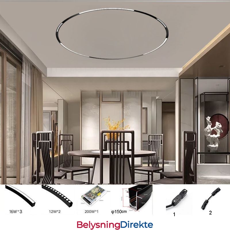 Sirkulær Skinnelampe Magnetisk Innfelt Skinnelampe 150 Cm
