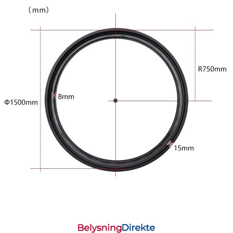 Sirkulær Skinnelampe Magnetisk Innfelt Skinnelampe 150 Cm
