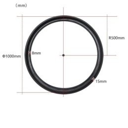 Sirkulær Skinnelampe Magnetisk Innfelt Spotlight Dekorativ Lampe 100 Cm