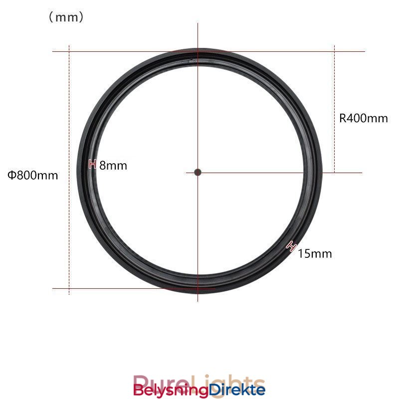 Sirkulær Magnetisk Skinnelampe Innfelt Spotlight Dekorativ Lampe 80 Cm