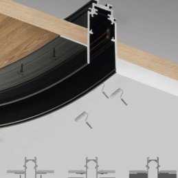 Sirkulær Skinnelampe Magnetisk Innfelt Spotlight Dekorativ Lampe 60 Cm