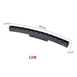 Sirkulær Skinnelampe Magnetisk Innfelt Spotlight Dekorativ Lampe 60 Cm